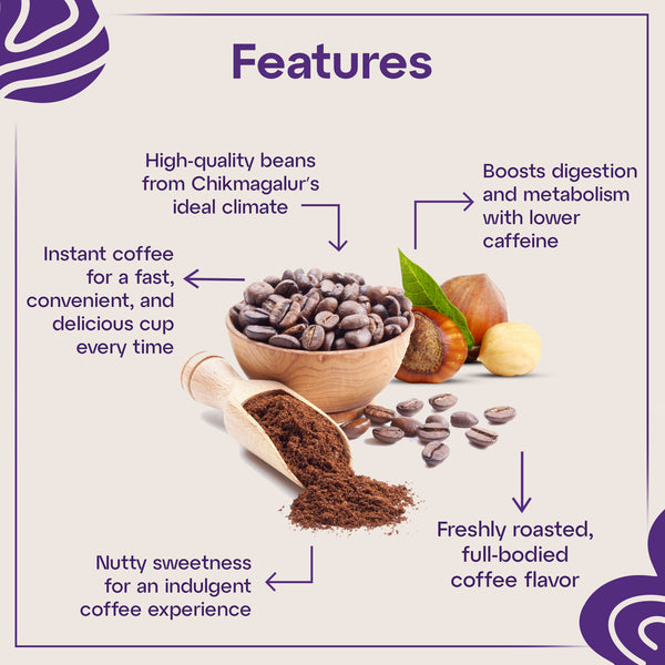 First Kaapi Hazelnut Flavoured Instant Coffee Powder